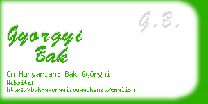 gyorgyi bak business card